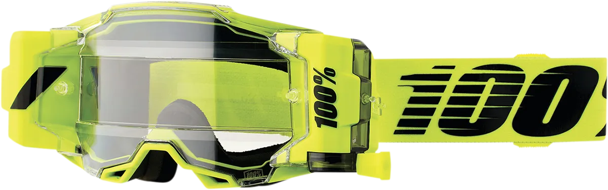 100% Armega Forecast Goggles - Nuclear Citrus - Clear 50006-00002