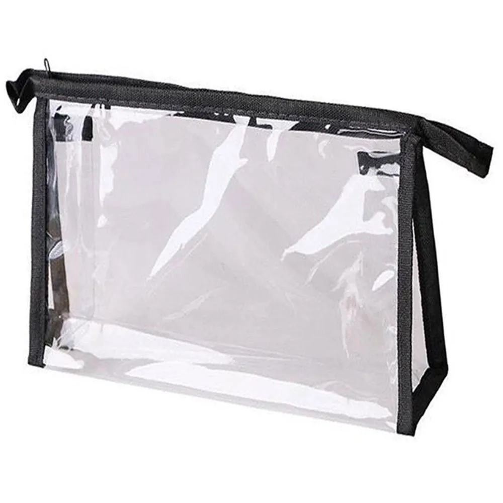 2 Pc Beauty Bag Clutch Cosmetic Case Makeup Clear Storage Organizer Pouch Purse