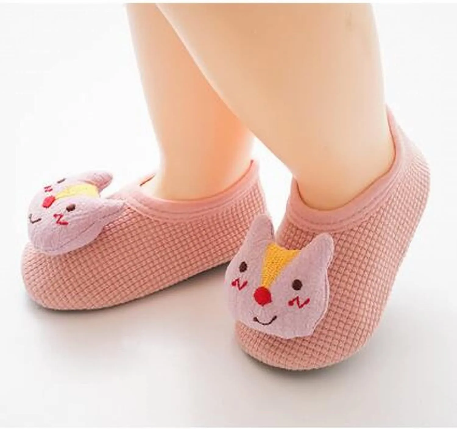 Baby Anti-Slip Breathable Slippers Unisex Infant Soft Sole 3D Cartoon Bunny Crib Shes Walking Comfortable Shoes