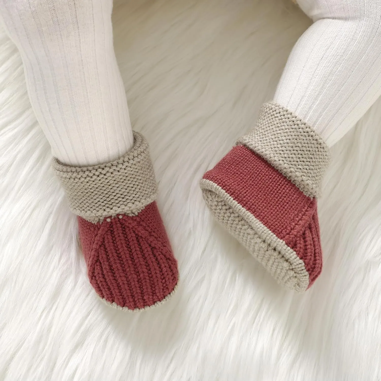 Baby Booties Newborn First Walkers Cozy Shoes Warm Knit Soft Toddler Infant Boy Girl Booties