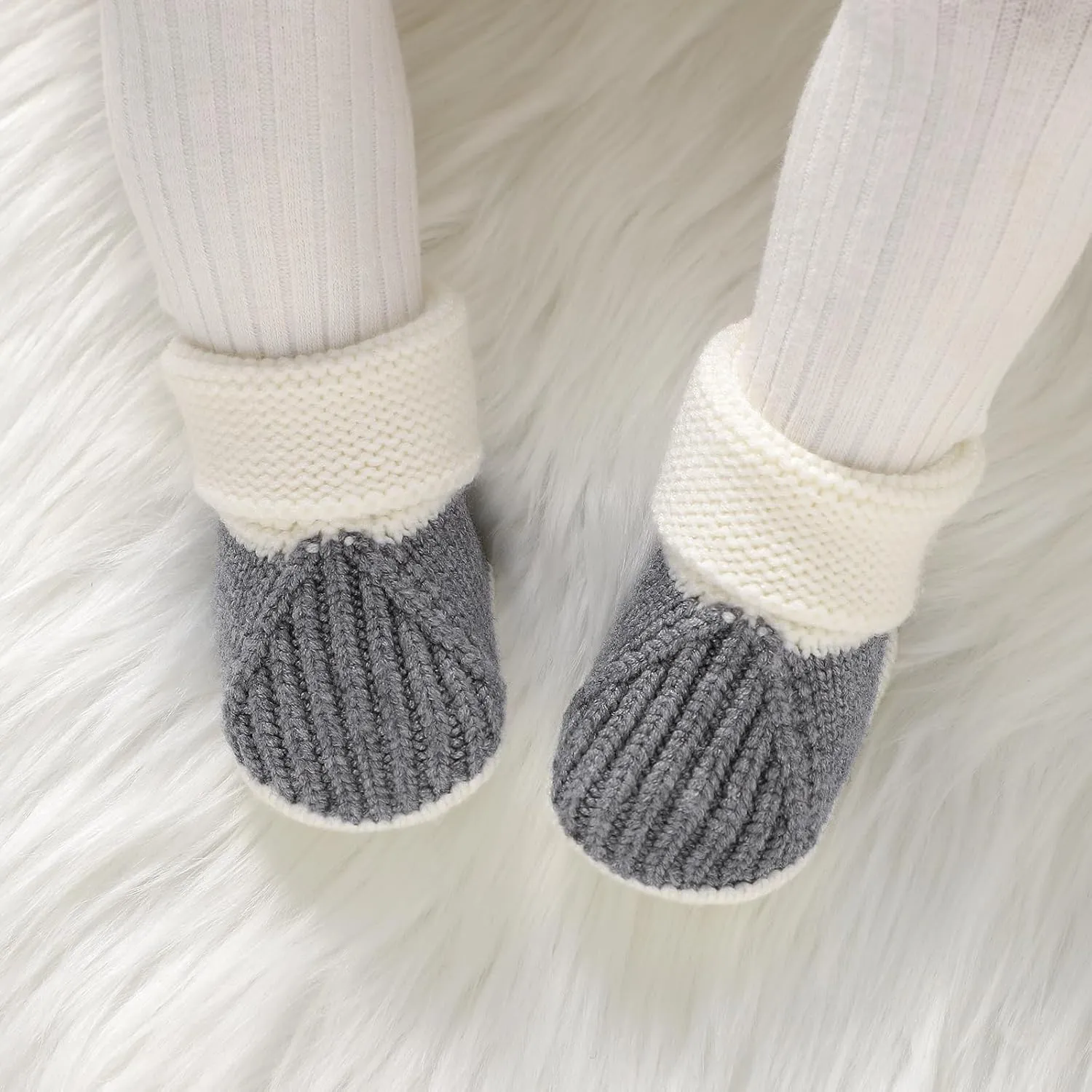 Baby Booties Newborn First Walkers Cozy Shoes Warm Knit Soft Toddler Infant Boy Girl Booties