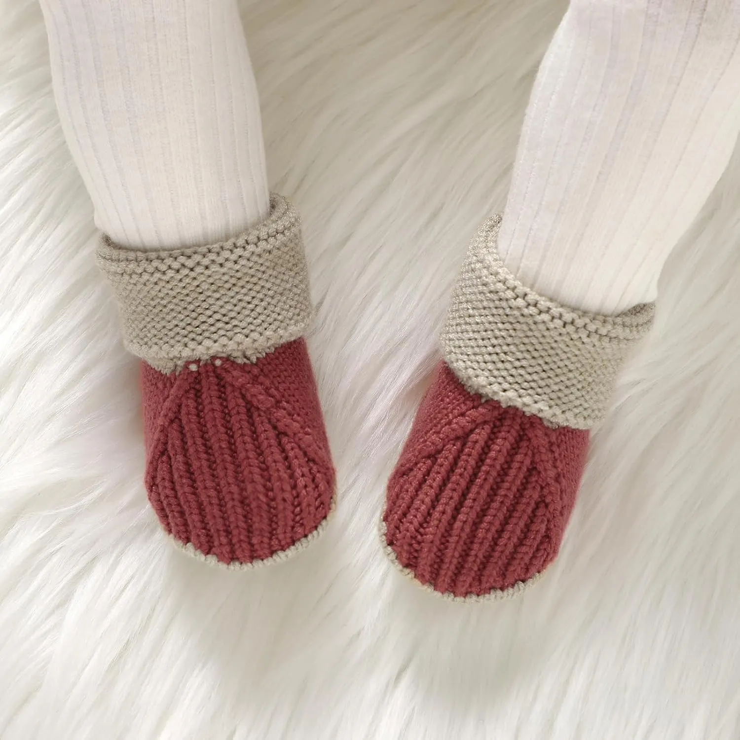 Baby Booties Newborn First Walkers Cozy Shoes Warm Knit Soft Toddler Infant Boy Girl Booties