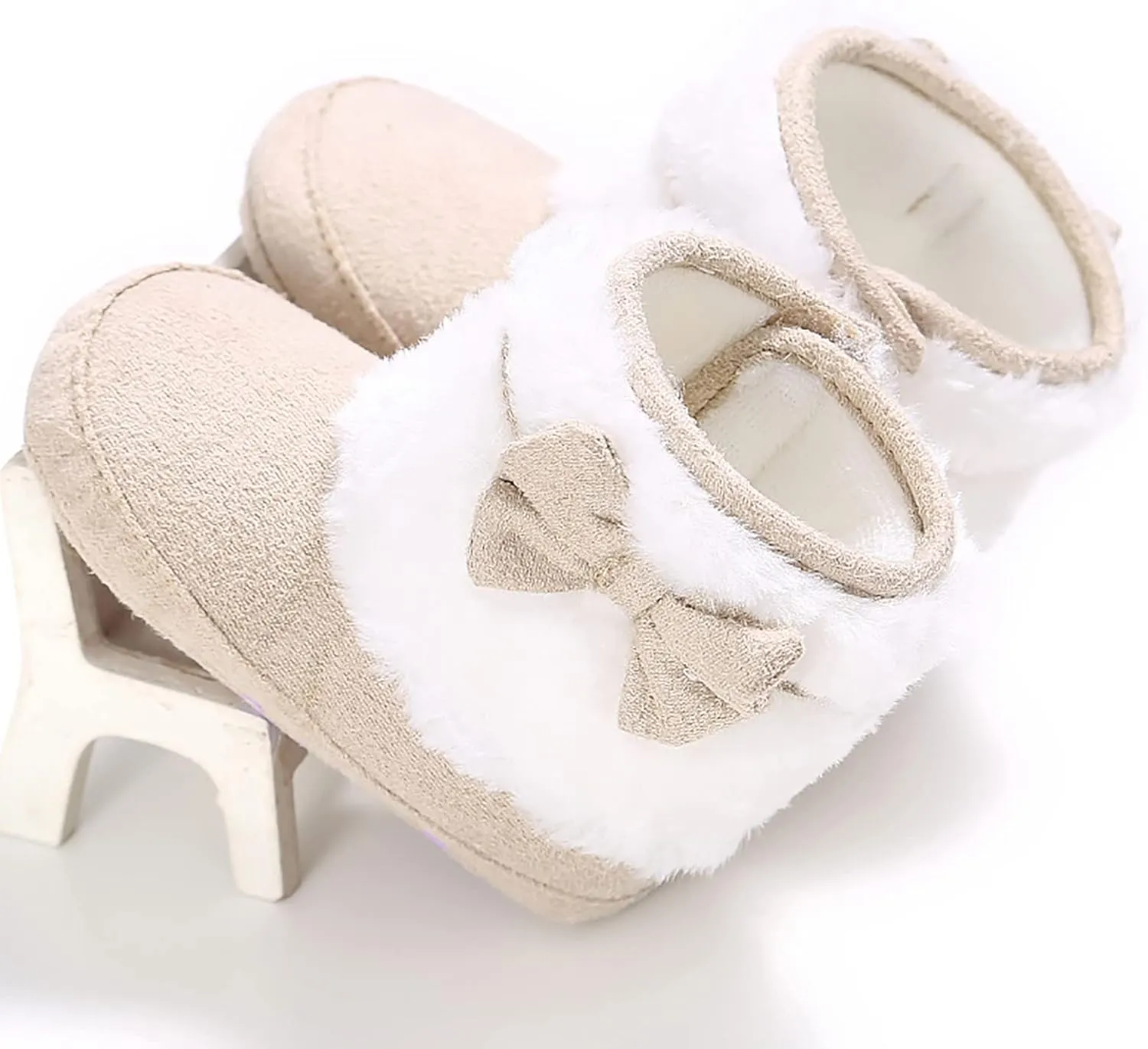 Baby Boy Girl Boots Newborn Shoes Winter Snow Bowknot Anti-Slip Soft Sole Warm Infant Toddler Prewalker Booties