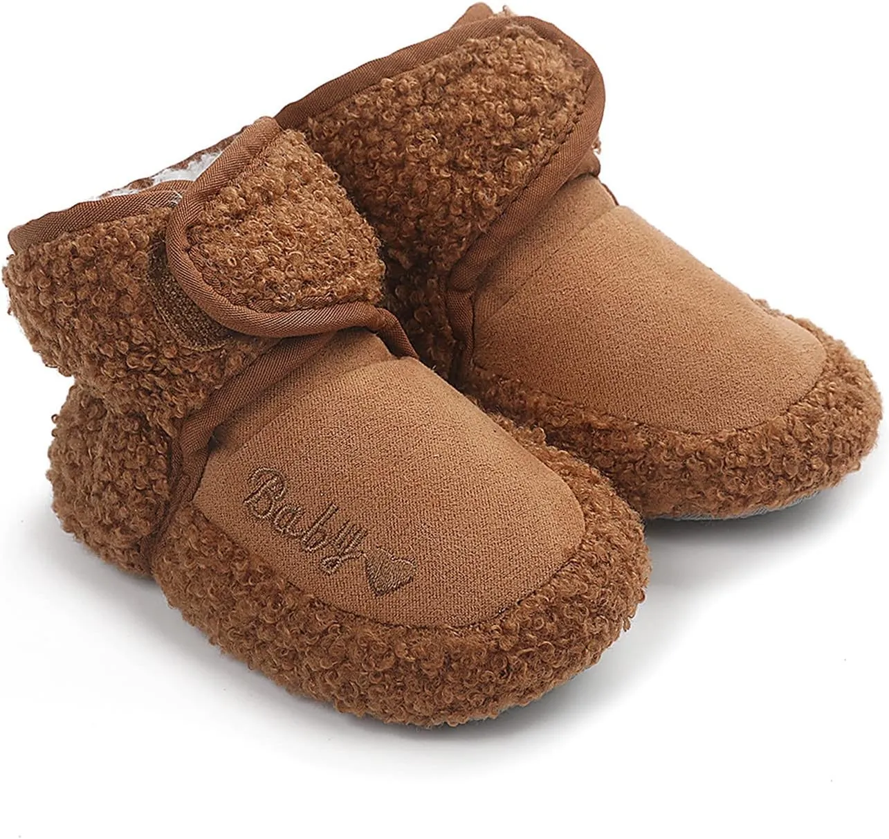 Baby Boy Hard Sole Boots Boys Girls Soft Plush Warm Baby Cotton Boots Snow Shoes Infant First Walkers Baby Shoes Baby Boy Infant Slippers