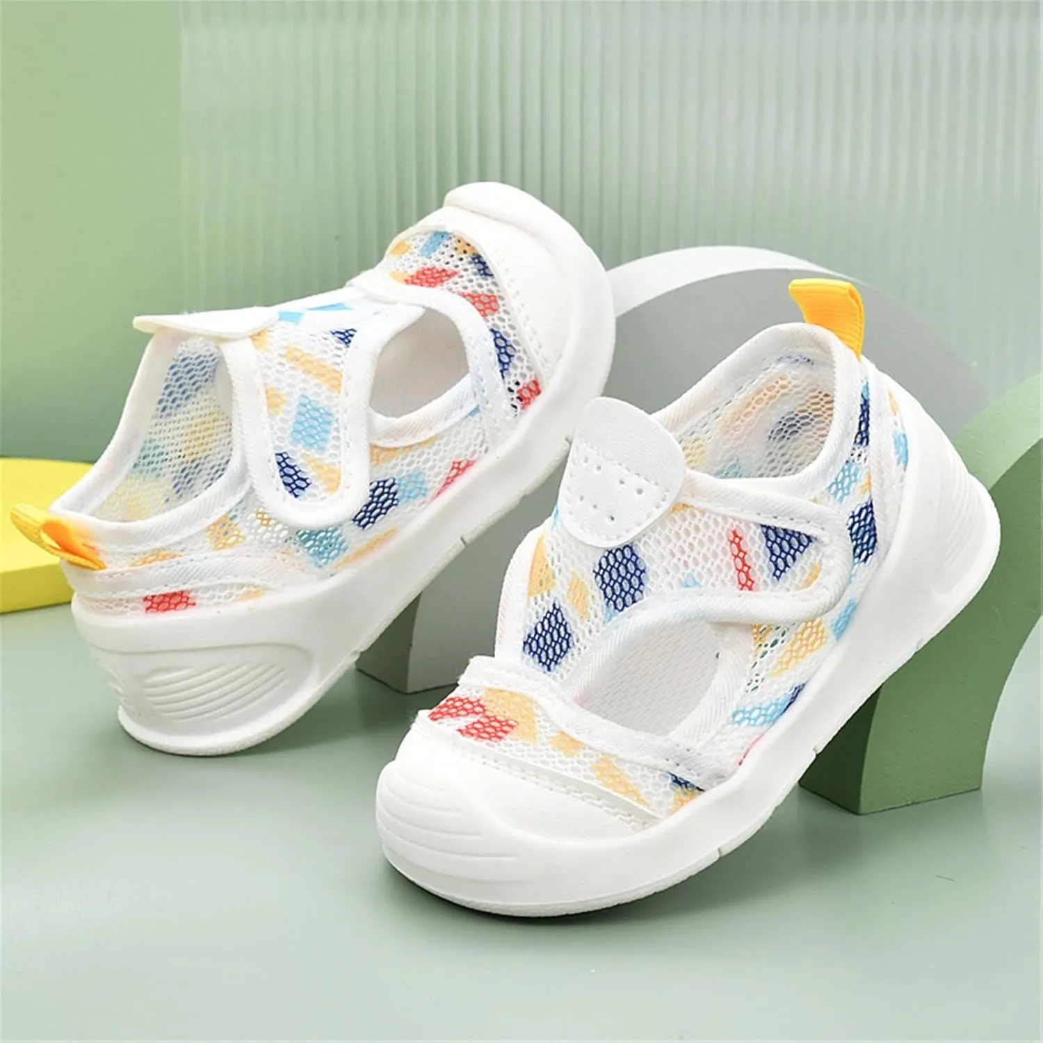 Baby Boys Girls Mesh Breathable Sandals Infant Closed Toe Soft Bottom Sneaker Summer Casual Shoes