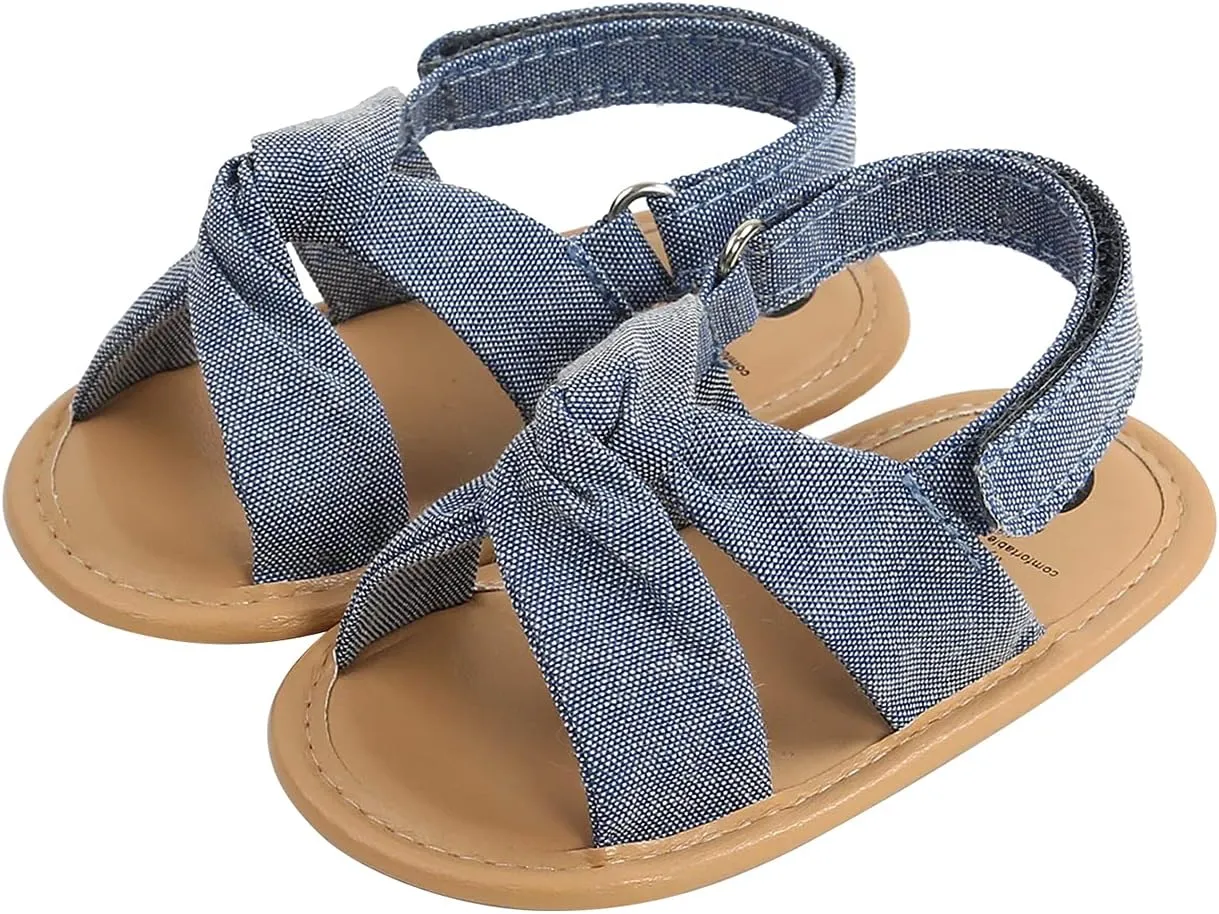 Baby Boys Girls Sandals Soft Sole Summer Infant Flat Shoes Beach Sandal Newborn Crib Shoes First Walkers