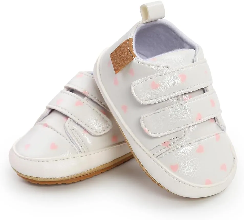 Baby Girls Boys Shoes Soft Anti-Slip Sole Newborn First Walkers High Top Canvas Denim Unisex Infant Sneaker