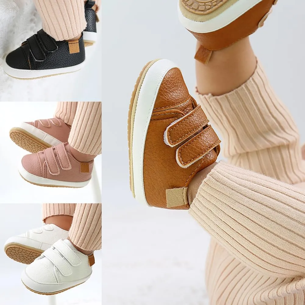 Baby Girls Boys Shoes Soft Anti-Slip Sole Newborn First Walkers High Top Canvas Denim Unisex Infant Sneaker