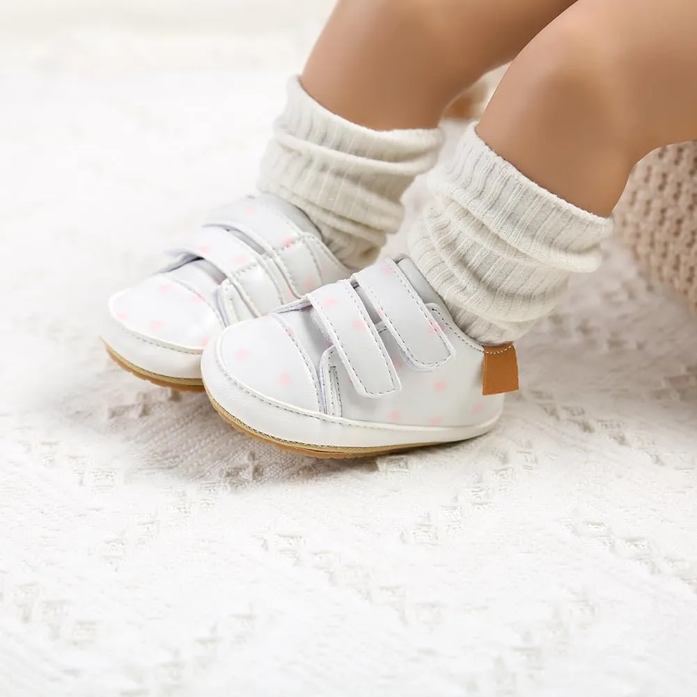 Baby Girls Boys Shoes Soft Anti-Slip Sole Newborn First Walkers High Top Canvas Denim Unisex Infant Sneaker