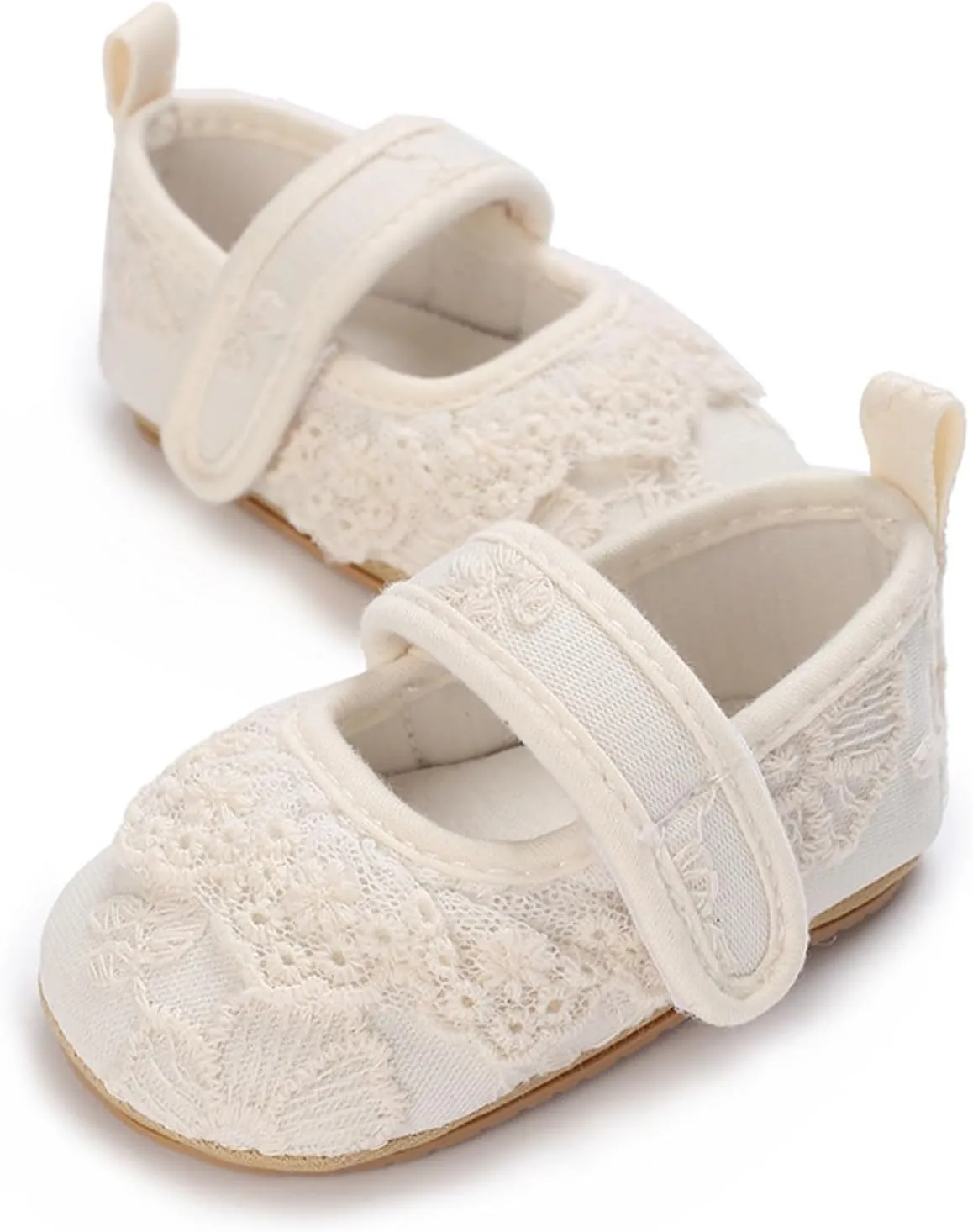 Baby Girls Toddler Shoes Girls Sports Flat Bottom Round Toe Lightweight Solid Color Embroidered Upper Toddler Kids