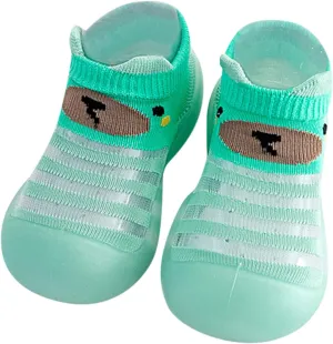 Baby Infant Boys Girls Animal Prints Cartoon Shoes Toddler Breathable Mesh The Floor Non Slip Little Boys Shoes