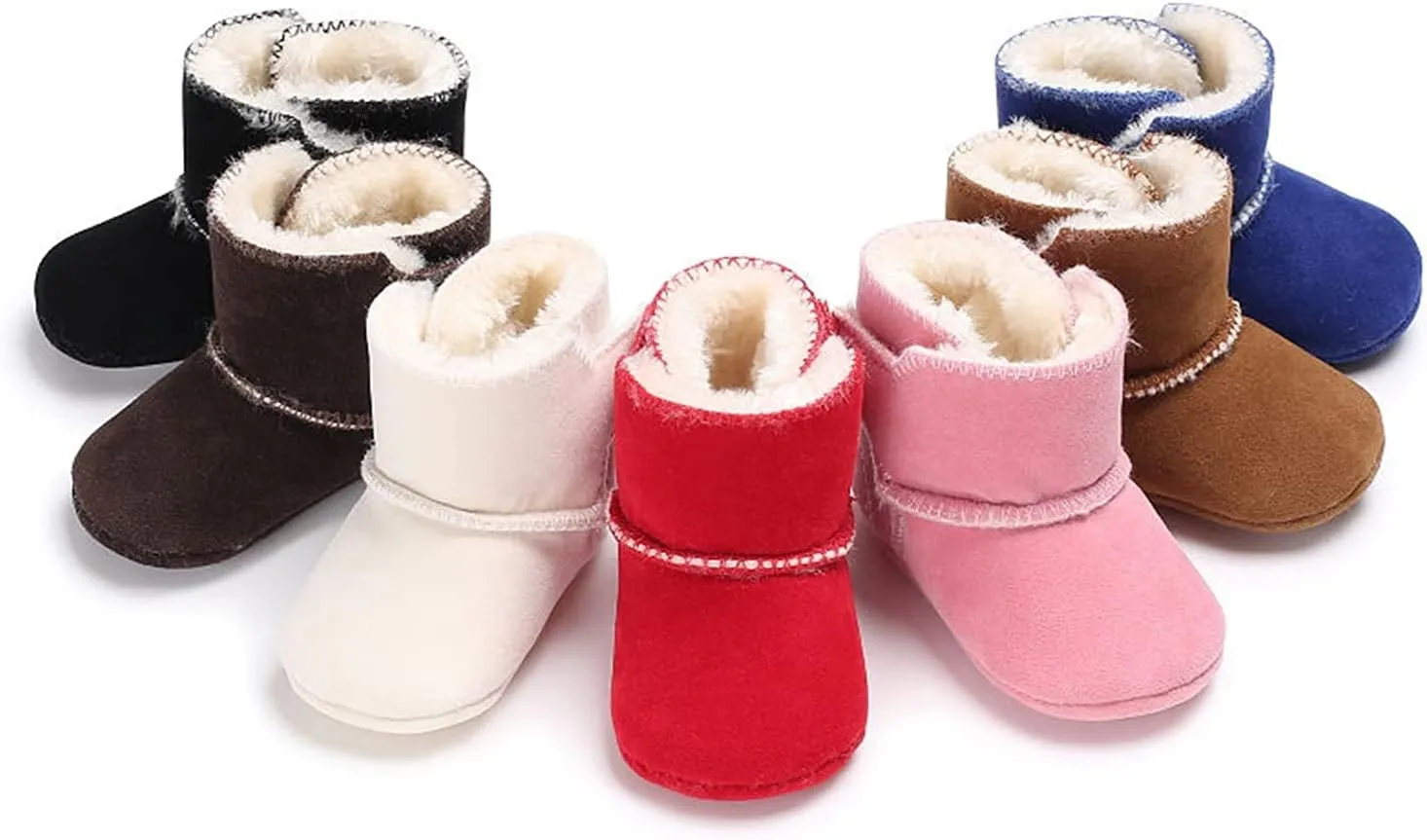 Baby Shoes Baby Boy Girl Winter Plus Warm Booties Toddler Soft Soles Plush Snow Boots Shoes 0-18M Shoes (Color : Model 4, Size : 12-18 Months) (Model 4 6)