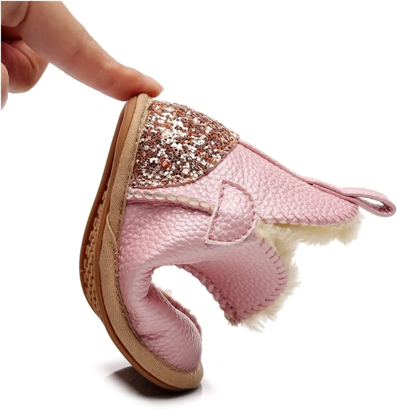 Baby Shoes Baby Boy Girl Winter Plus Warm Booties Toddler Soft Soles Plush Snow Boots Shoes 0-18M Shoes (Color : Model 4, Size : 12-18 Months) (Model 4 6)