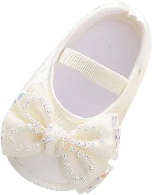 Baby Shoes Fashion Soft Sole Toddler Shoes Pearl Dress Flower Princess Shoes Toddler Shoes Big Kid House Shoe