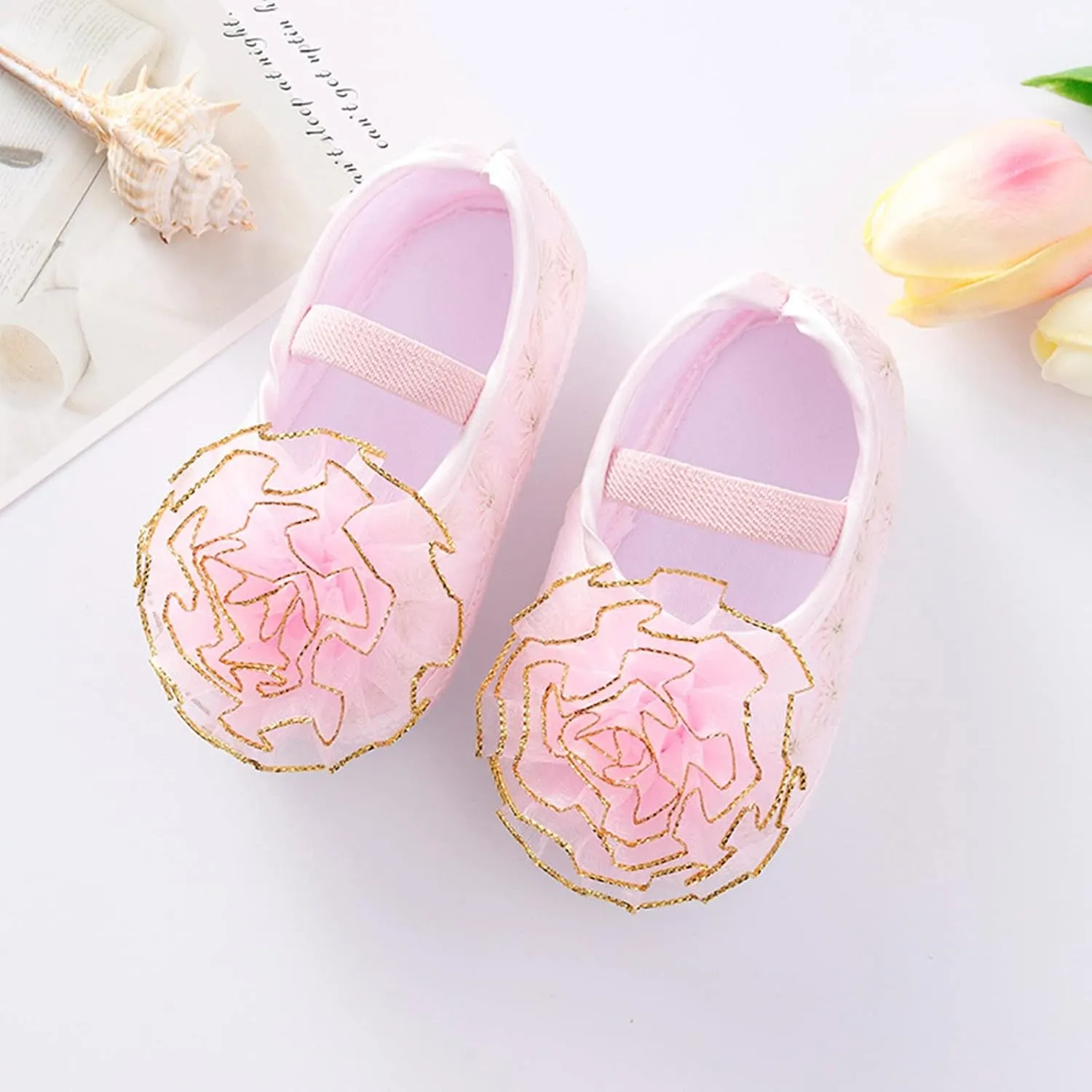 Baby Shoes Girl 12-18 Months Walking Shoes Shoes Child Cute Flowers Toddler Soft Little Sole Princess Shoes Baby Toddler Walking Shoes