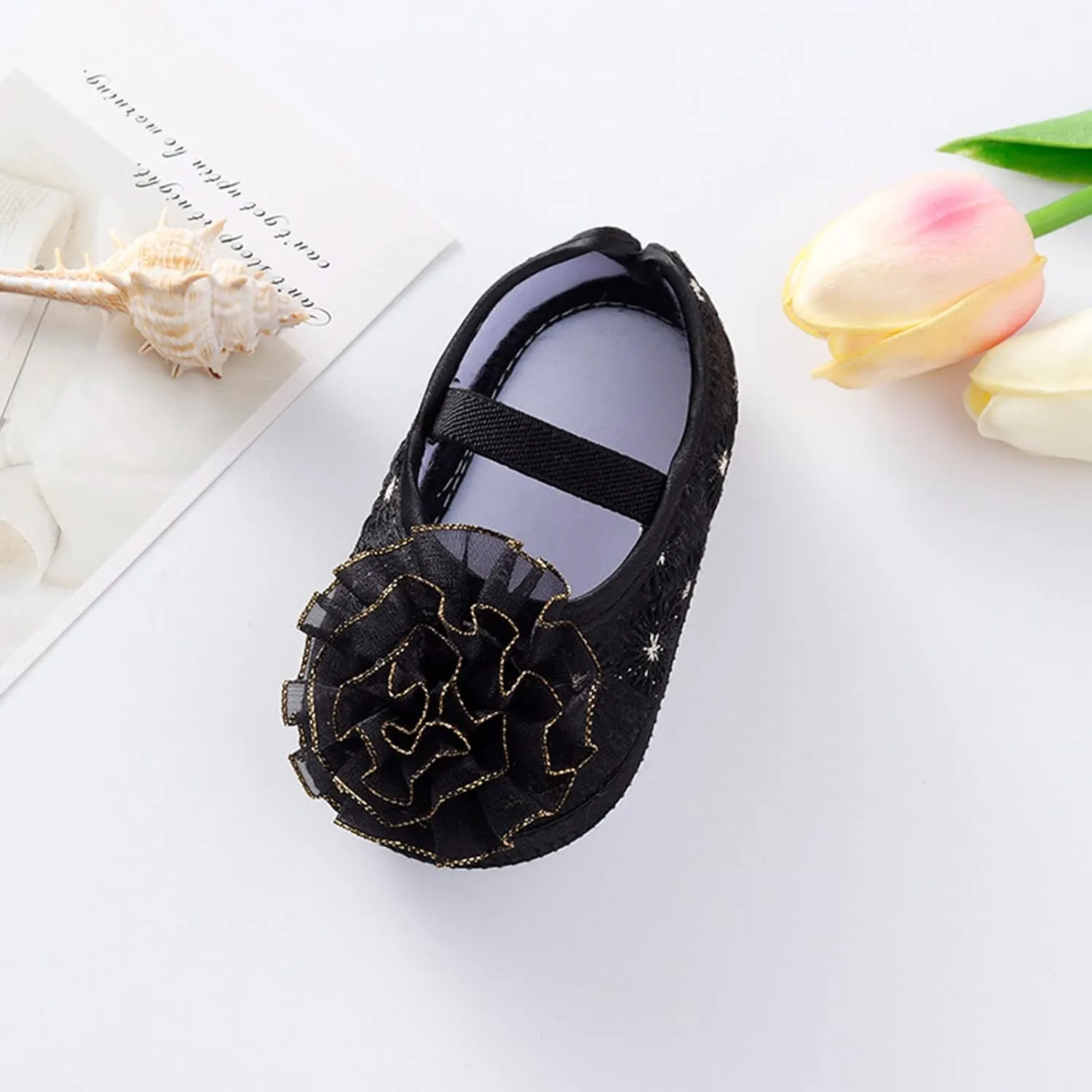 Baby Shoes Girl 12-18 Months Walking Shoes Shoes Child Cute Flowers Toddler Soft Little Sole Princess Shoes Baby Toddler Walking Shoes