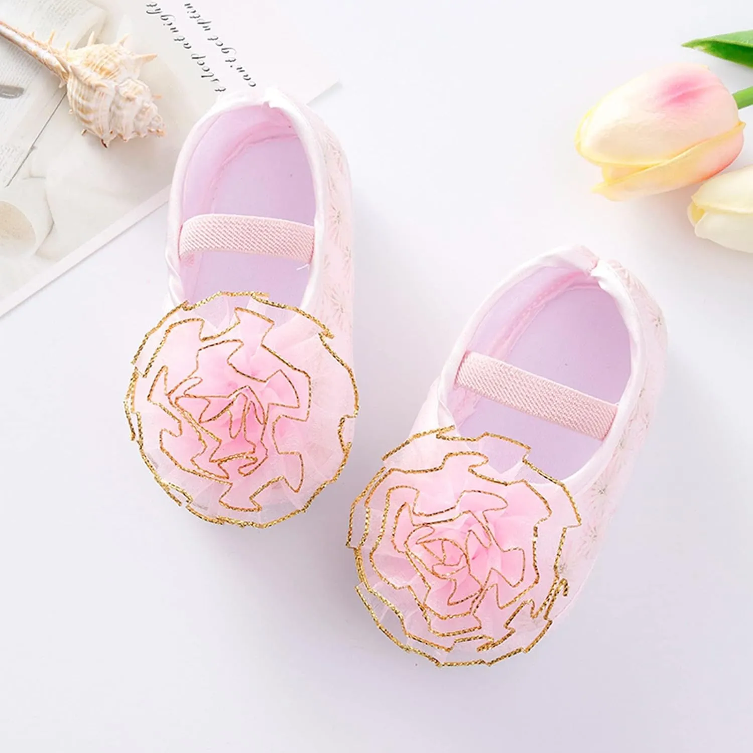 Baby Shoes Girl 12-18 Months Walking Shoes Shoes Child Cute Flowers Toddler Soft Little Sole Princess Shoes Baby Toddler Walking Shoes