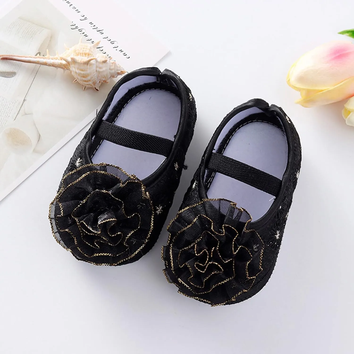 Baby Shoes Girl 12-18 Months Walking Shoes Shoes Child Cute Flowers Toddler Soft Little Sole Princess Shoes Baby Toddler Walking Shoes