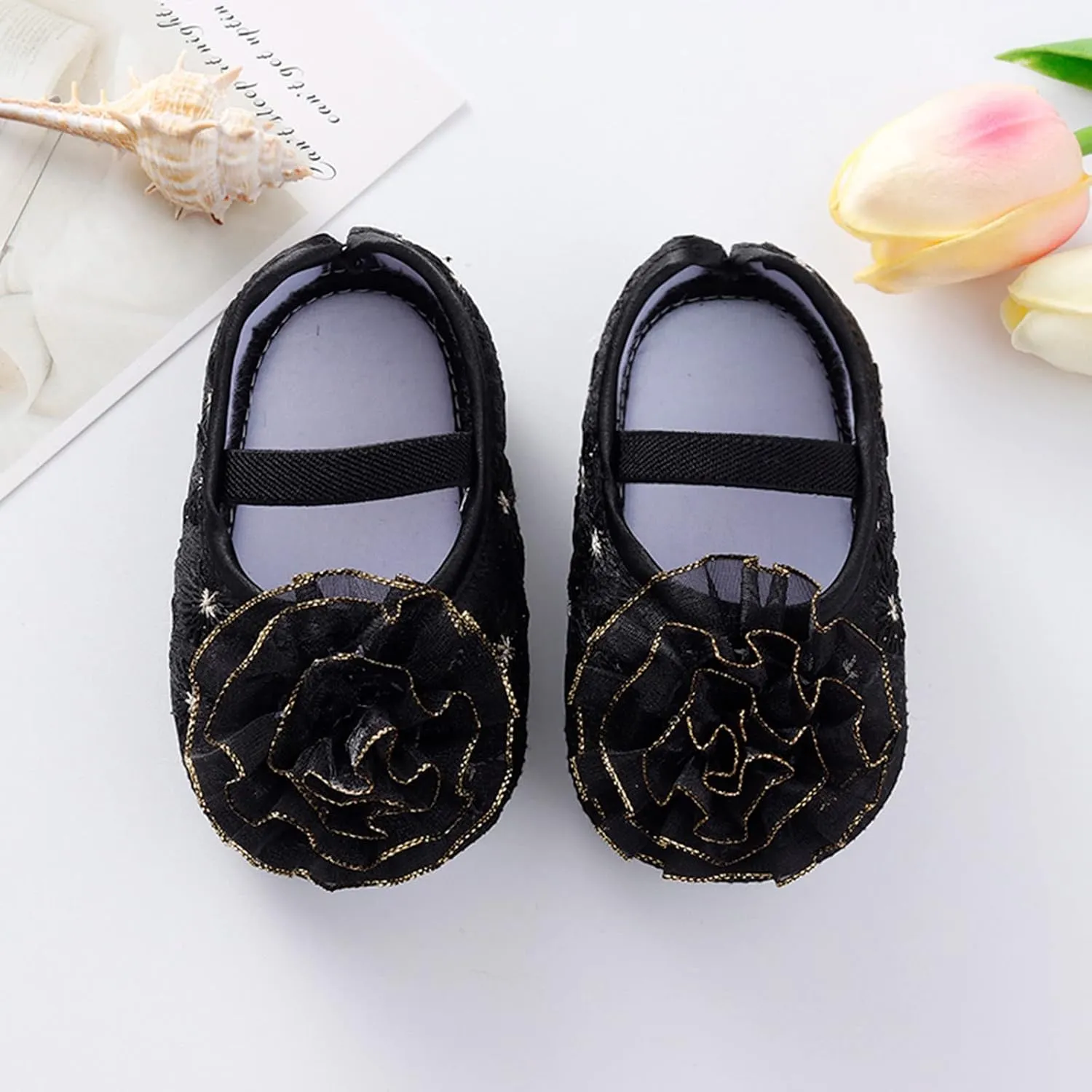 Baby Shoes Girl 12-18 Months Walking Shoes Shoes Child Cute Flowers Toddler Soft Little Sole Princess Shoes Baby Toddler Walking Shoes