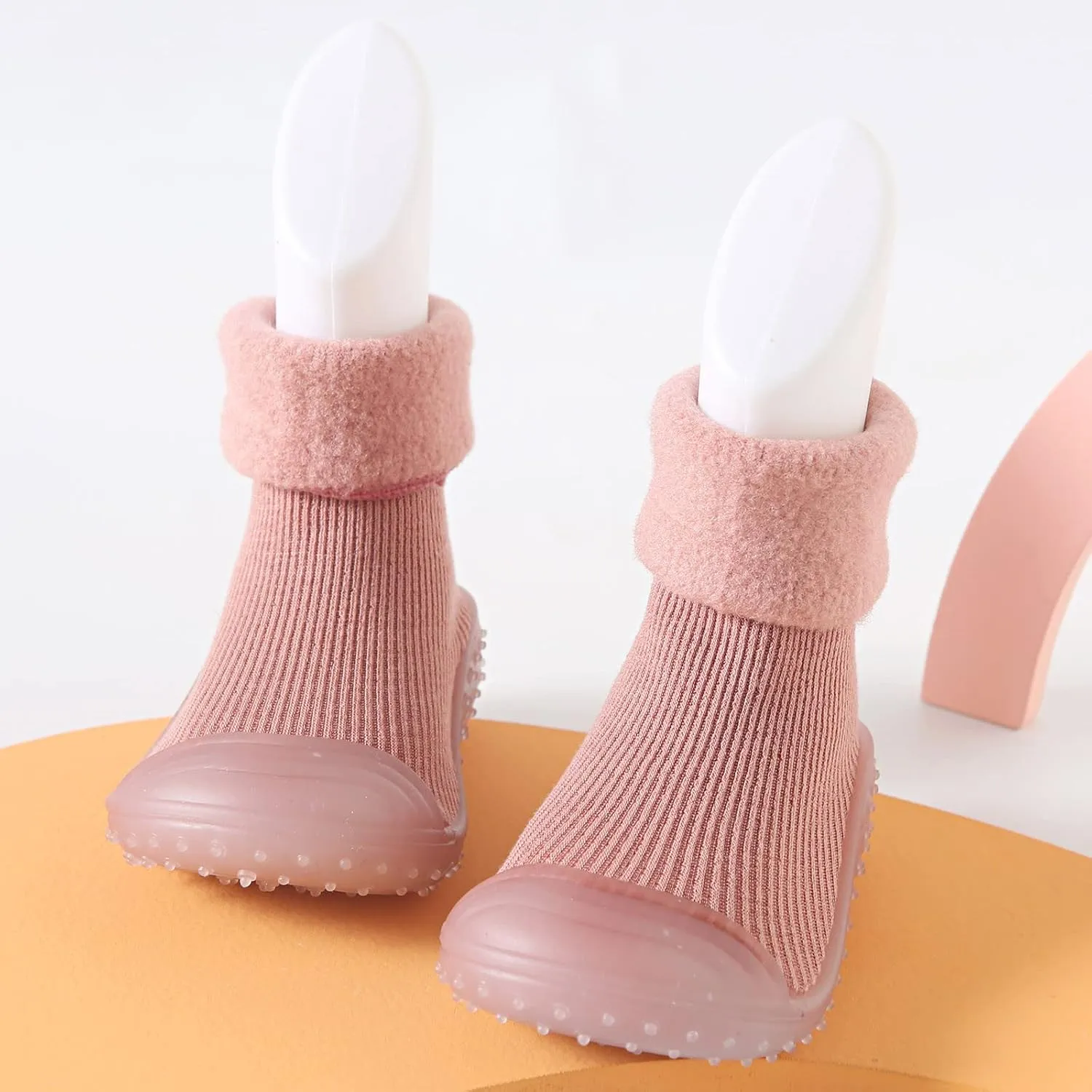 Baby Socks Shoes Soft Soles Spring and Winter Walking Early Education Baby Snow Shoes Socks Solid Color 6c Girls Shoes