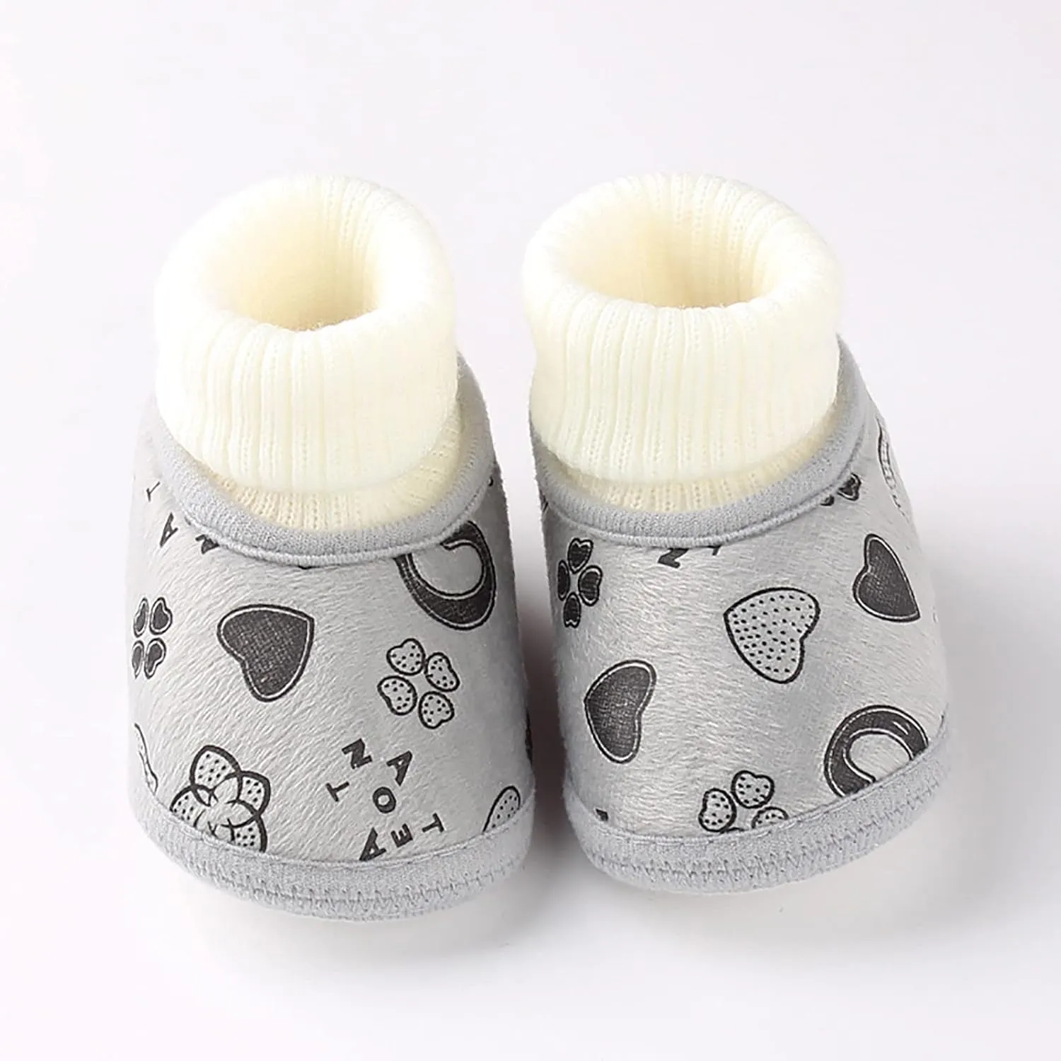 Baby Toddler Knitted Socks Booties Infant Soft Sole Cotton Comfortable Non Slip Thermal Winter Socks Crib Shoes