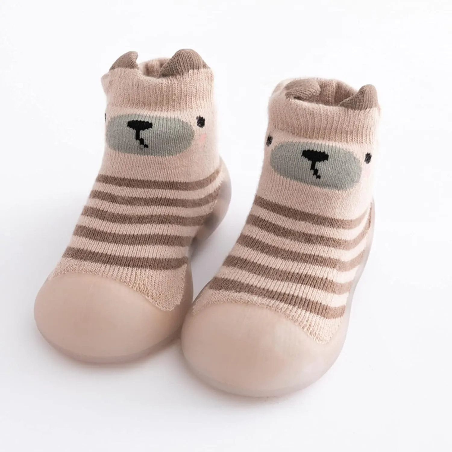 Baby Toddler Sock Shoes Non Slipper Slipper Rubber Sole Breathable Cotton Walking Shoes for Infant Girls Boys