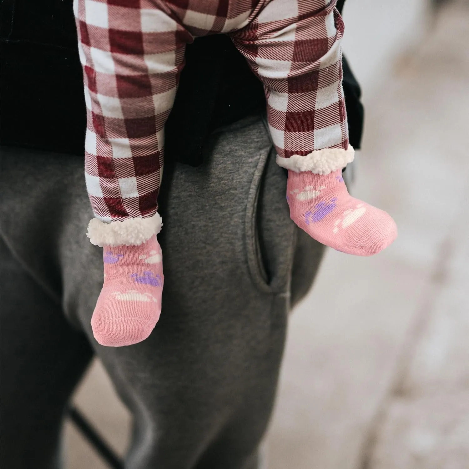BambooMN Infants Toddler Soft Warm Plush Cozy Fuzzy Cartoon Animal Slippers Booties Socks Shoes