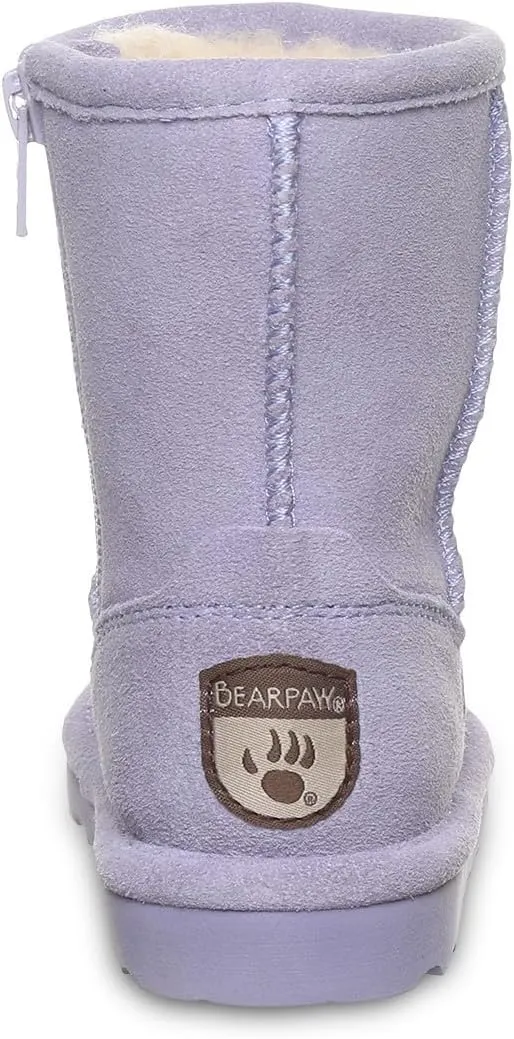 BEARPAW Elle Toddler Multiple Colors | Toddler's Boot Classic Suede with Zipper | Kid's Slip On Boot | Comfortable Winter Boot