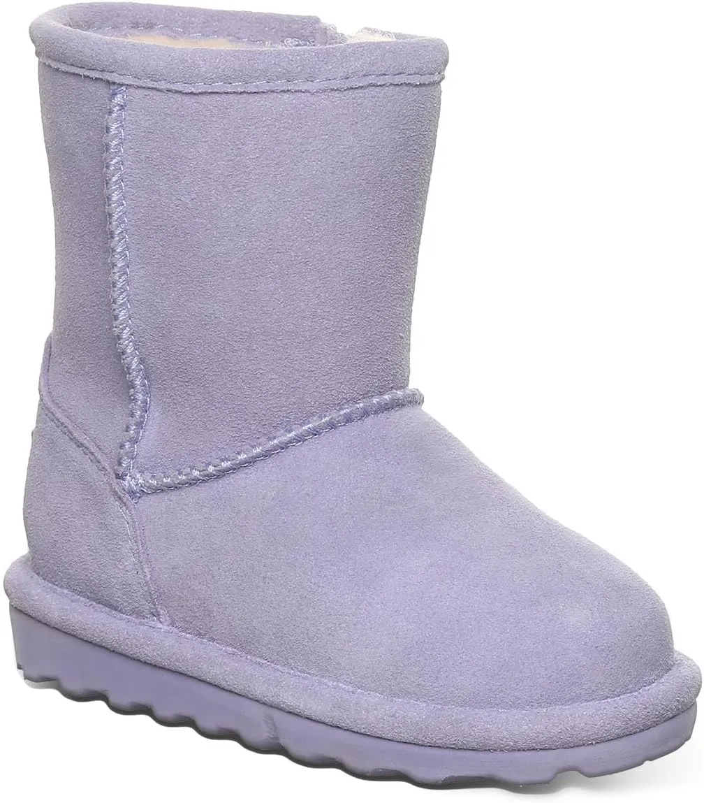 BEARPAW Elle Toddler Multiple Colors | Toddler's Boot Classic Suede with Zipper | Kid's Slip On Boot | Comfortable Winter Boot