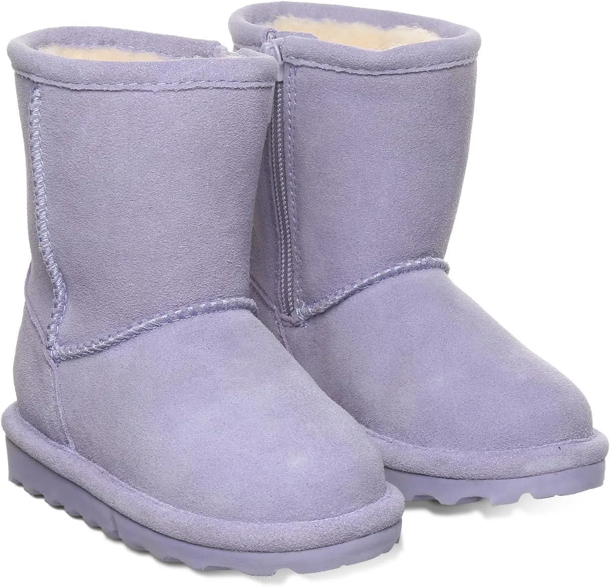 BEARPAW Elle Toddler Multiple Colors | Toddler's Boot Classic Suede with Zipper | Kid's Slip On Boot | Comfortable Winter Boot