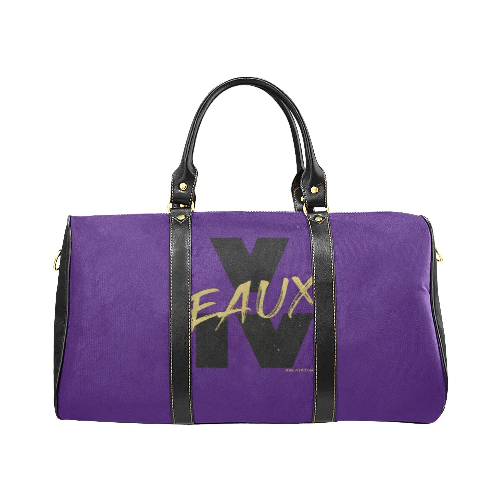 BLACK/GOLD V EAUX IV LARGE TRAVEL BAGS