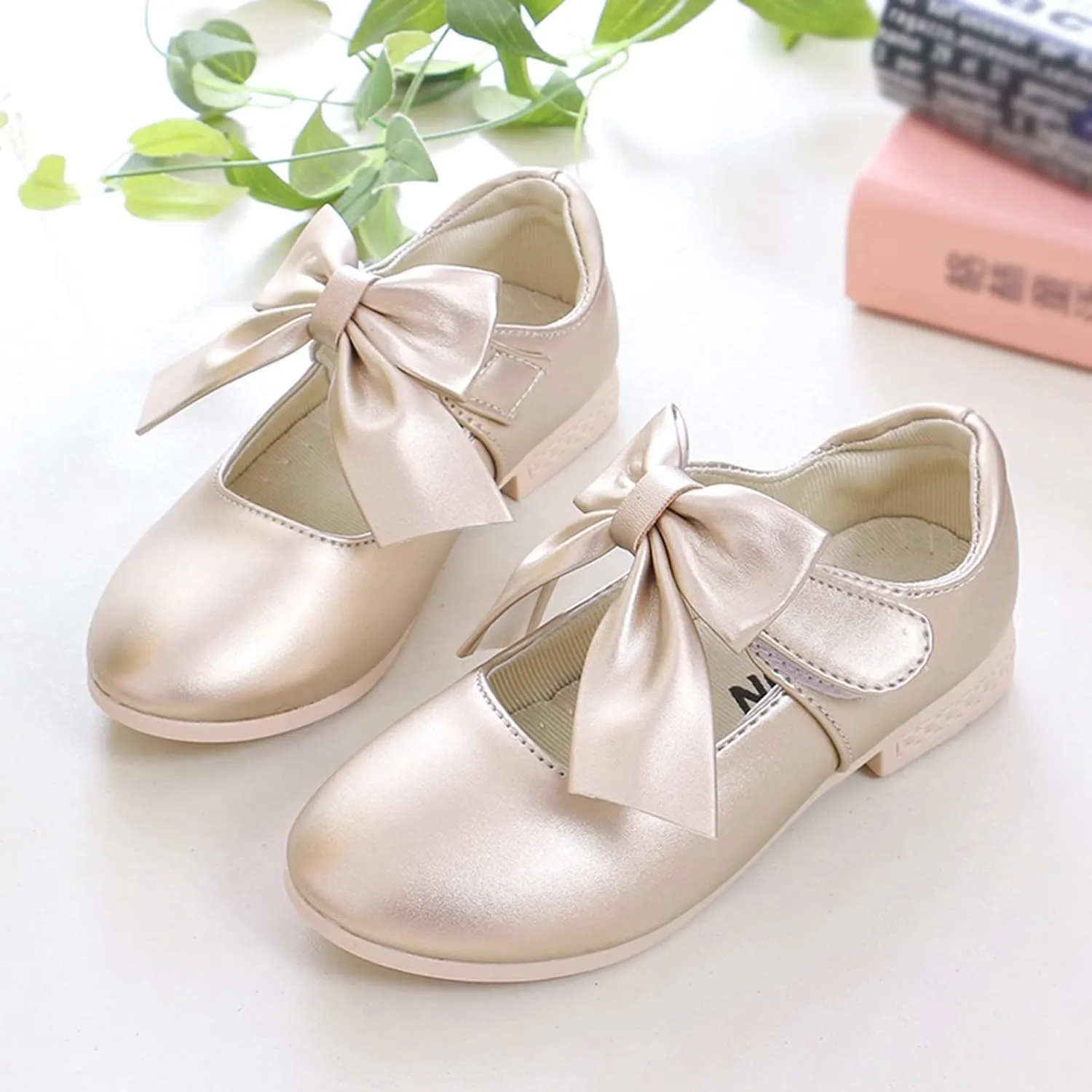 Bowknot Girls Princess Dress Shoes Single Shoes Performance Shoes Toddler Wedding Dress Shoes Baby Sneaker