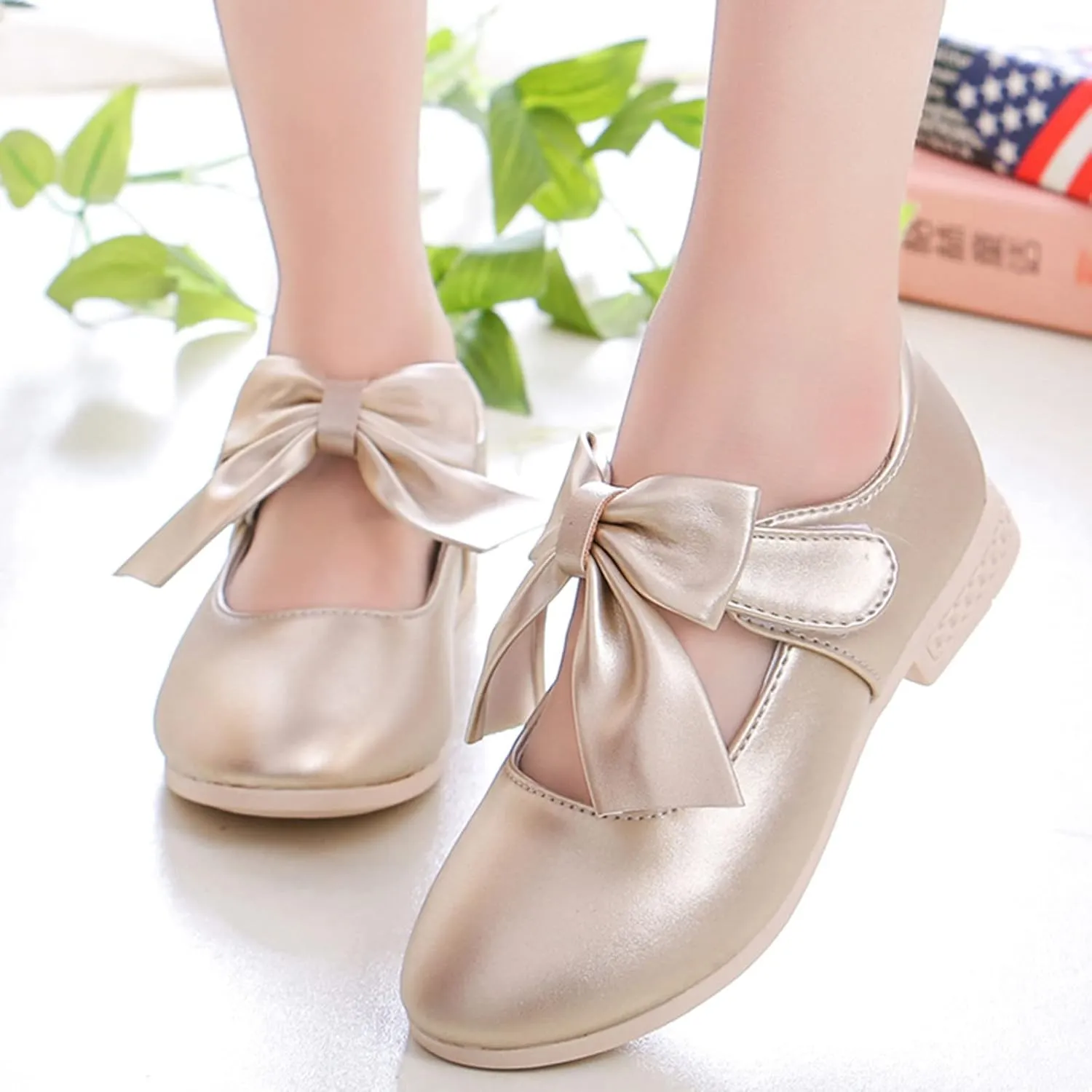 Bowknot Girls Princess Dress Shoes Single Shoes Performance Shoes Toddler Wedding Dress Shoes Baby Sneaker