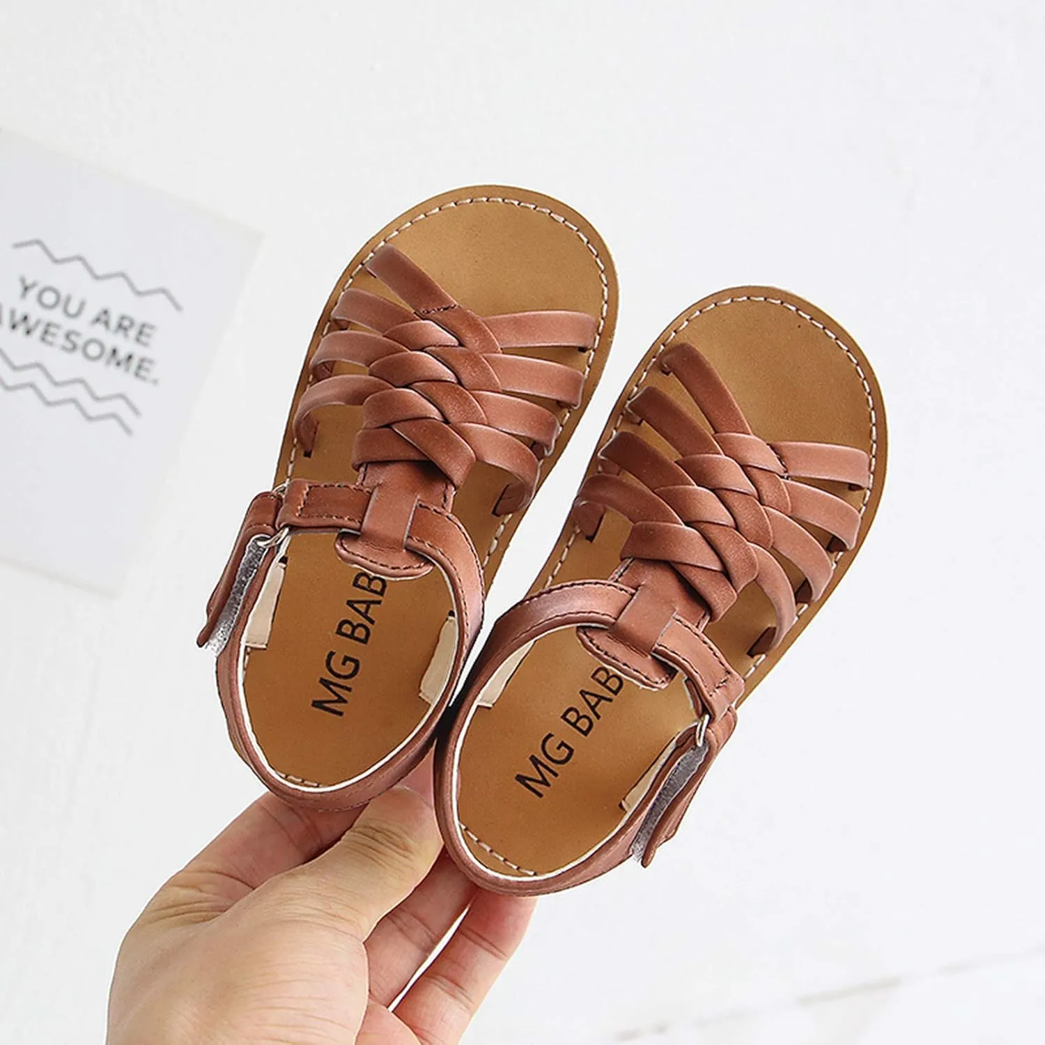 Boy Girl Leather Shoes Beach Children Strap Shoes Girls Sandals Baby Toddler Boys Girl's for Age Beach