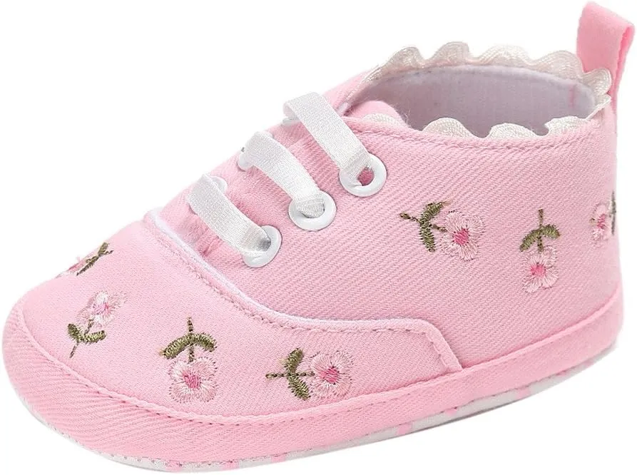 Boys Shoes Infant Shoes Crib Sole Baby Canvas -Slip Soft Floral Girls Baby Shoes Infant Girl Shoes