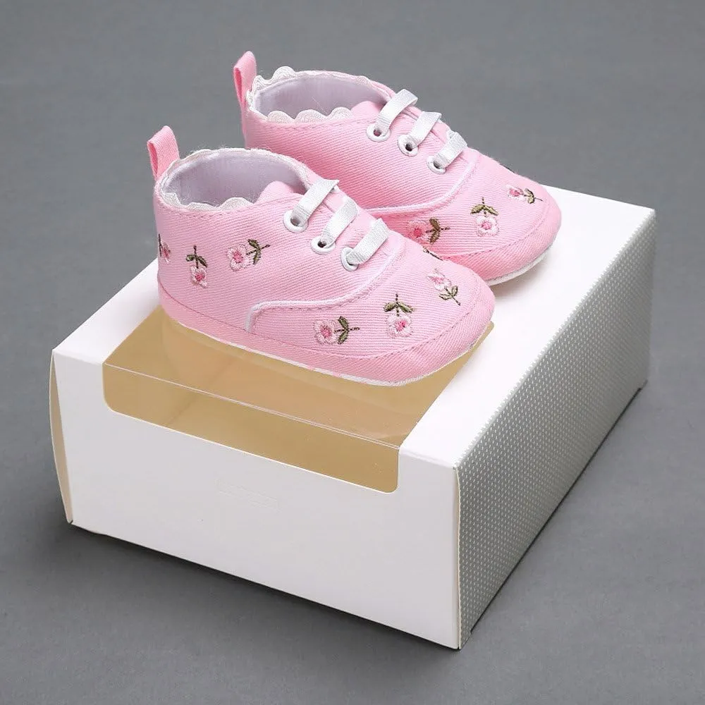 Boys Shoes Infant Shoes Crib Sole Baby Canvas -Slip Soft Floral Girls Baby Shoes Infant Girl Shoes