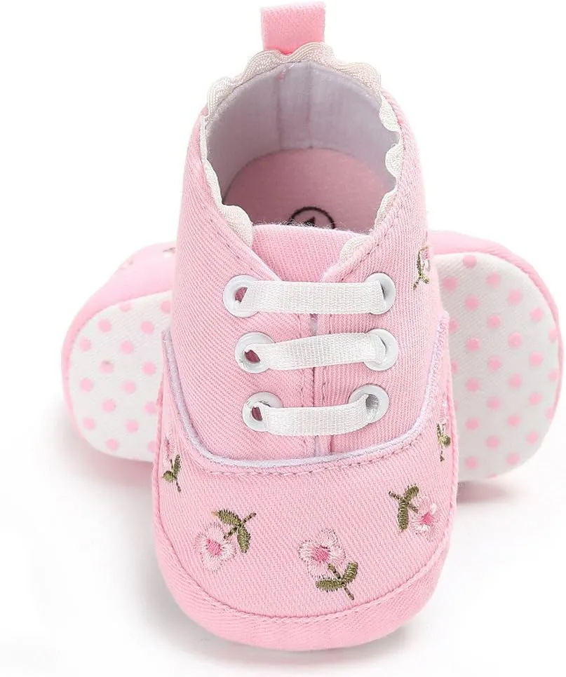 Boys Shoes Infant Shoes Crib Sole Baby Canvas -Slip Soft Floral Girls Baby Shoes Infant Girl Shoes