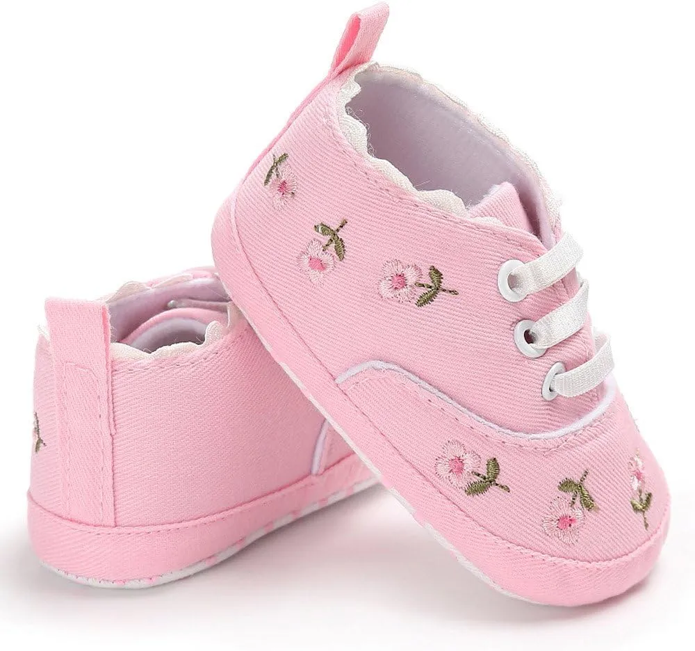 Boys Shoes Infant Shoes Crib Sole Baby Canvas -Slip Soft Floral Girls Baby Shoes Infant Girl Shoes