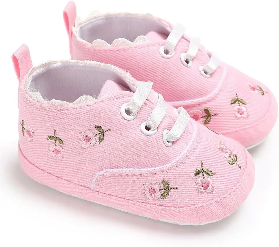 Boys Shoes Infant Shoes Crib Sole Baby Canvas -Slip Soft Floral Girls Baby Shoes Infant Girl Shoes
