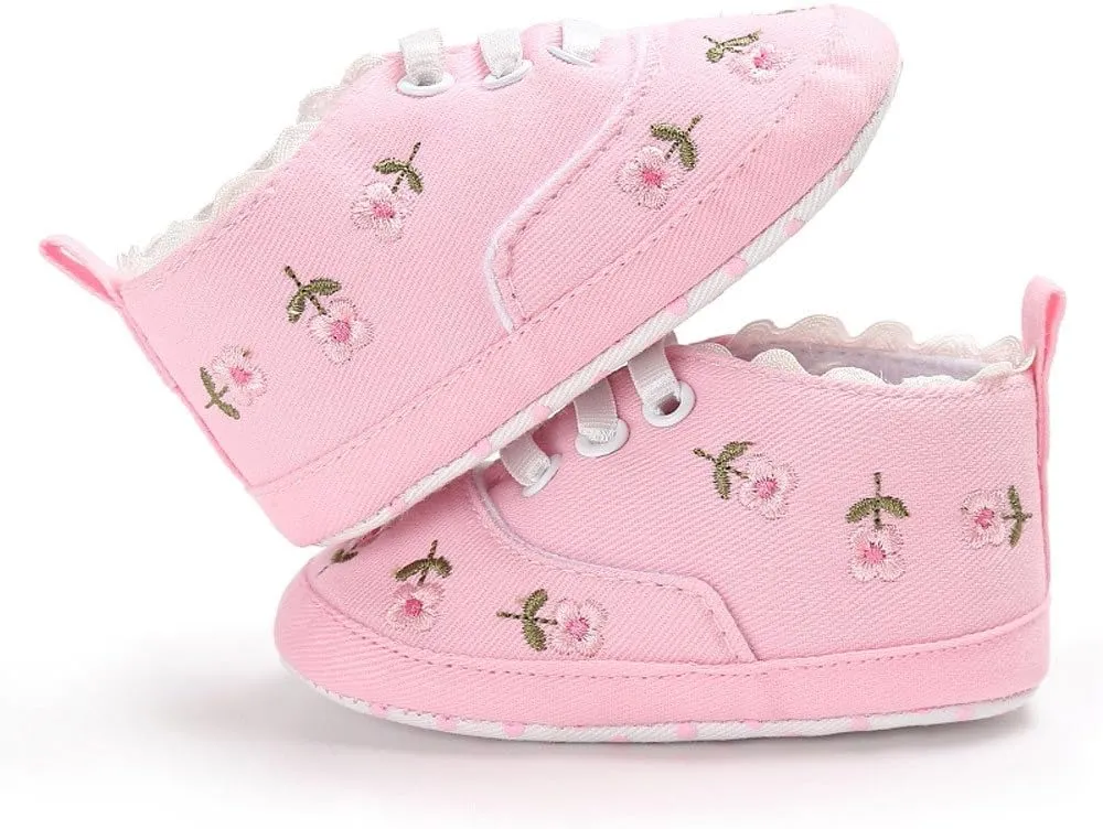 Boys Shoes Infant Shoes Crib Sole Baby Canvas -Slip Soft Floral Girls Baby Shoes Infant Girl Shoes
