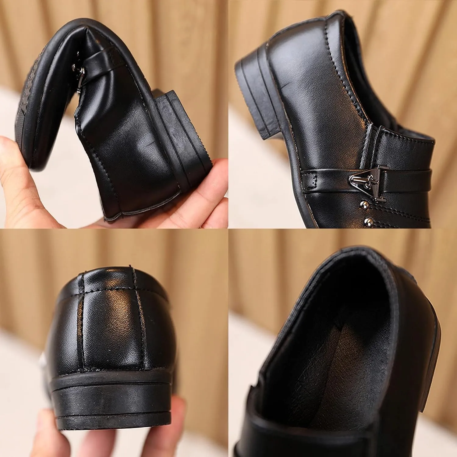 Boys Toddler Leather Baby Student British Casual Perform Shoes Children Style Boy's shoes Carver Cork Sandals