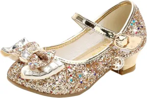 Cadidi Dinos Girls Dress Shoes Wedding Party Heel Mary Jane Princess Flower Shoes (Toddler/Little Kid/Big Kid)