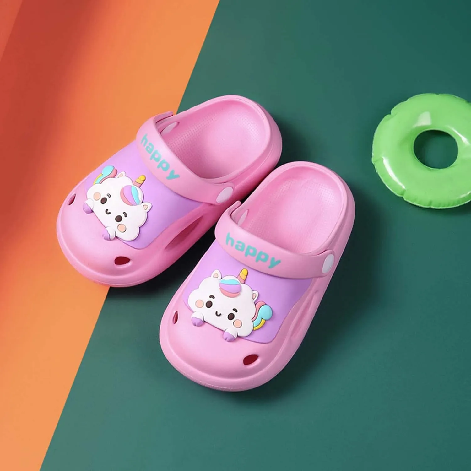 CERYTHRINA Toddler Kids Garden Clogs Shoes Cute Cartoon Summer Slippers Sandals for Boys Girls