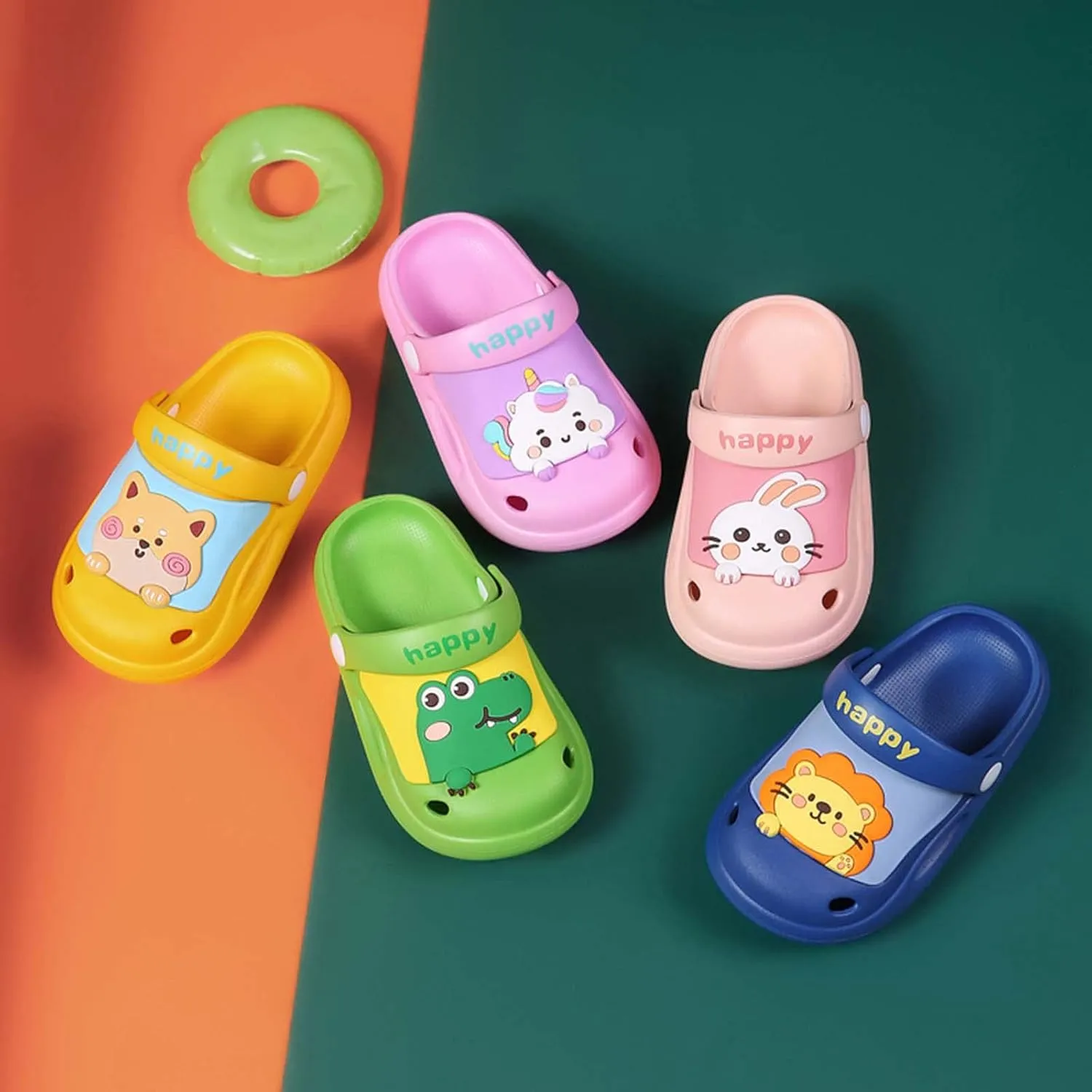 CERYTHRINA Toddler Kids Garden Clogs Shoes Cute Cartoon Summer Slippers Sandals for Boys Girls