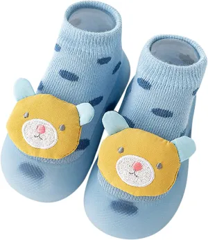 Children Infant Infant Shoes Spring and Summer Boys and Girls Socks Shoes Soft Soles Non Slip Polka Dots Cartoon Rabbit and Bear Patterns Tennis Shoes Boys