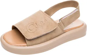 Children Sandals Shoes Soft Sole Non Slip Baby Boys Beach Shoes Girls Fashion Beach Sandals with Foam (Khaki, 2.5-3 Years Toddler)