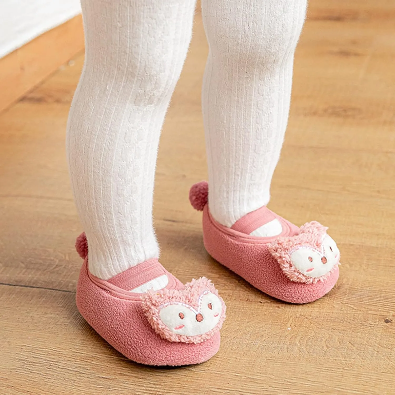 Children Toddler Shoes Autumn and Winter Boys and Girls Floor Socks Non Slip Plush Cartoon Animals Infant Sneaker Boy