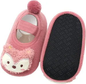 Children Toddler Shoes Autumn and Winter Boys and Girls Floor Socks Non Slip Plush Cartoon Animals Infant Sneaker Boy