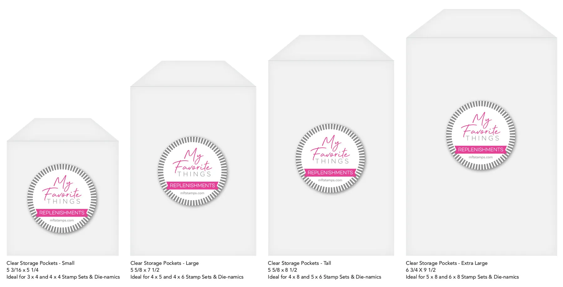 Clear Storage Pockets - Small