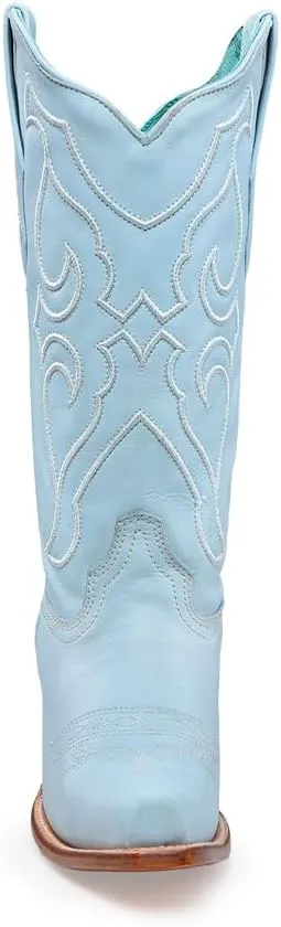 CORRAL LADIE'S BABY BLUE EMBROIDERY, LEATHER SOLE, COWHIDE LEATHER, WESTERN BOOTS, Z5253